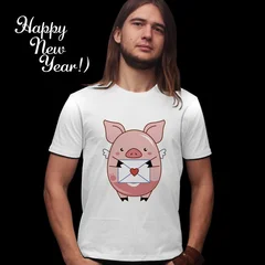 New Year 2019, Новый Год 2019, свинья, свинка, поросенок, письмо